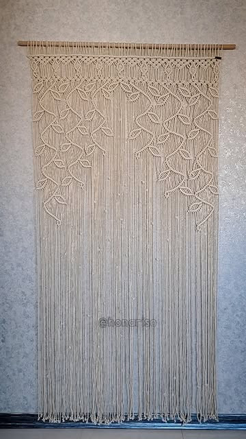 پرده مکرومه دستبافت