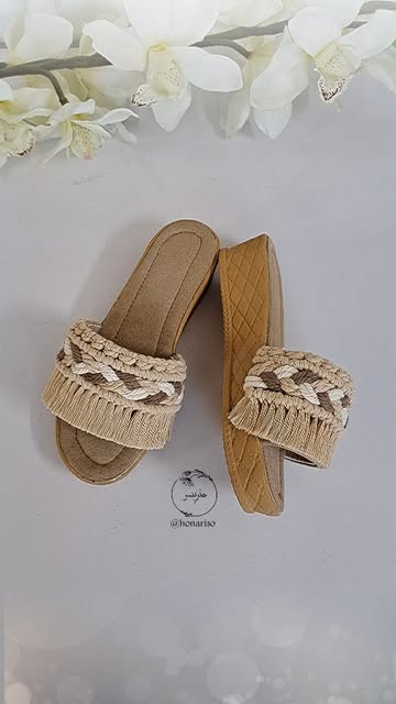 صندل مکرومه لژدار زنانه