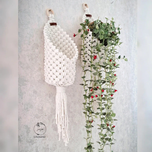 آویز گل مکرومه بافی