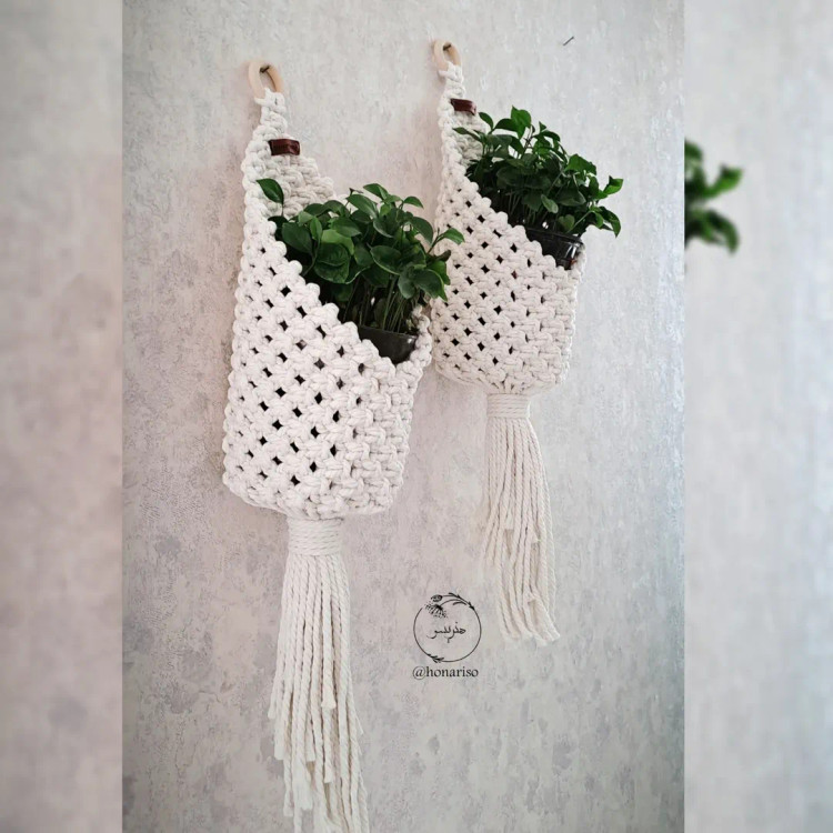 آویز گلدون مکرومه