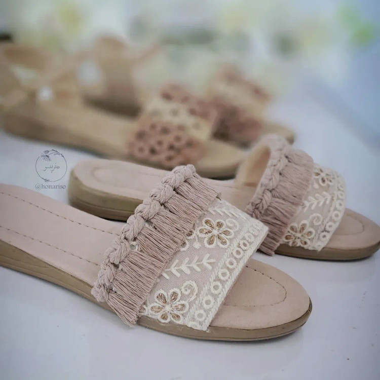 صندل مکرومه سایز بچگانه