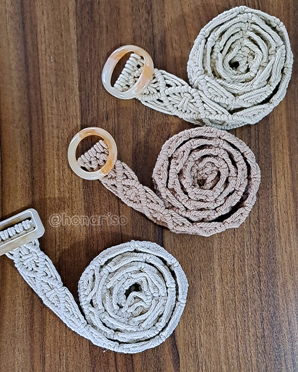 کمربند مکرومه در رنگ مختلف