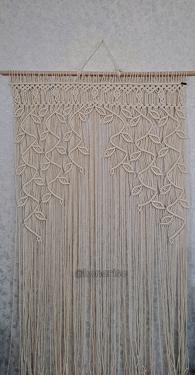 پرده مکرومه پربافت