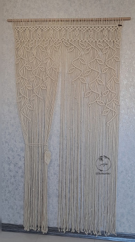 پرده مکرومه بافی طرح رویش