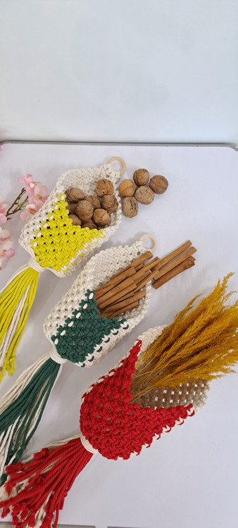 اویز گلدان مکرومه