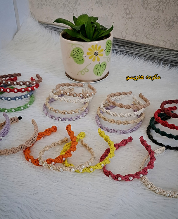 تل مکرومه رنگی رنگی