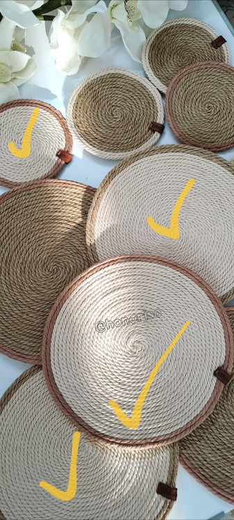 زیربشقابی گرد مکرومه