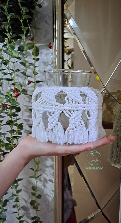 کاور شیشه مکرومه