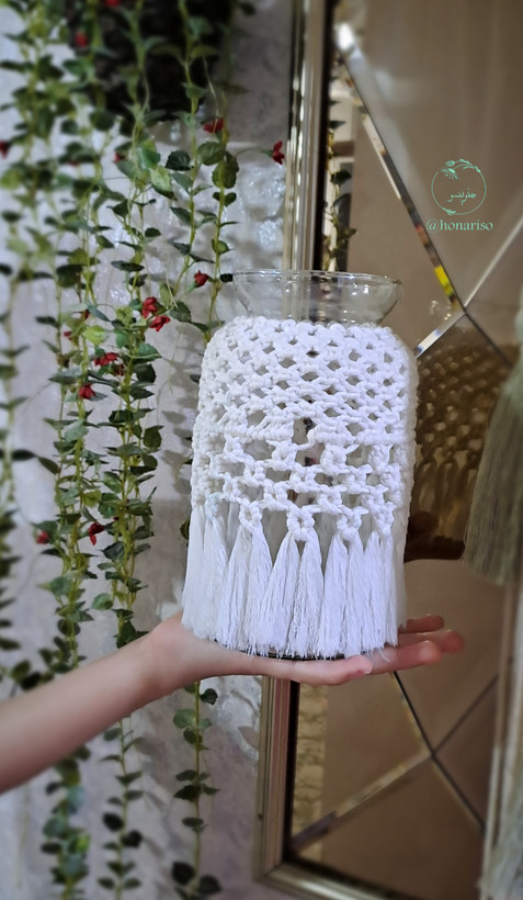 گلدون مکرومه بافی