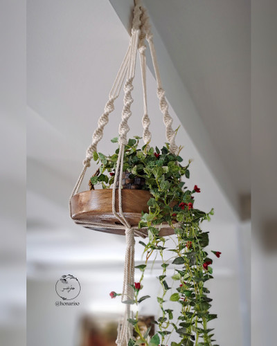 آویزگل مکرومه