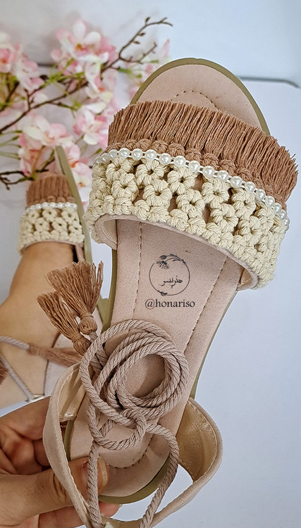 صندل مکرومه بافی