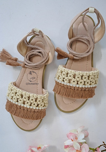 صندل مکرومه بند دار